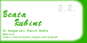 beata rubint business card